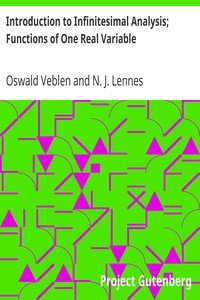 Introduction to Infinitesimal Analysis; Functions of One Real Variable