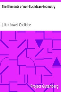 The Elements of non-Euclidean Geometry