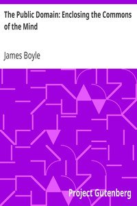 The Public Domain: Enclosing the Commons of the Mind