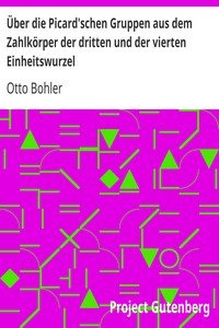 Über die Picard'schen Gruppen aus dem Zahlkörper der dritten und der vierten Einheitswurzel